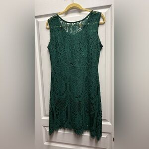 Elegant Green Lace Dress